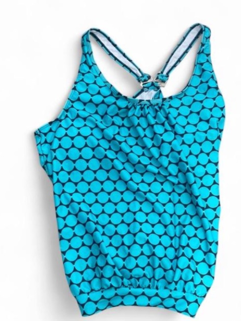 Blue Polka Dot Tankini Top - Brand Unspecified - Picture 6 of 7